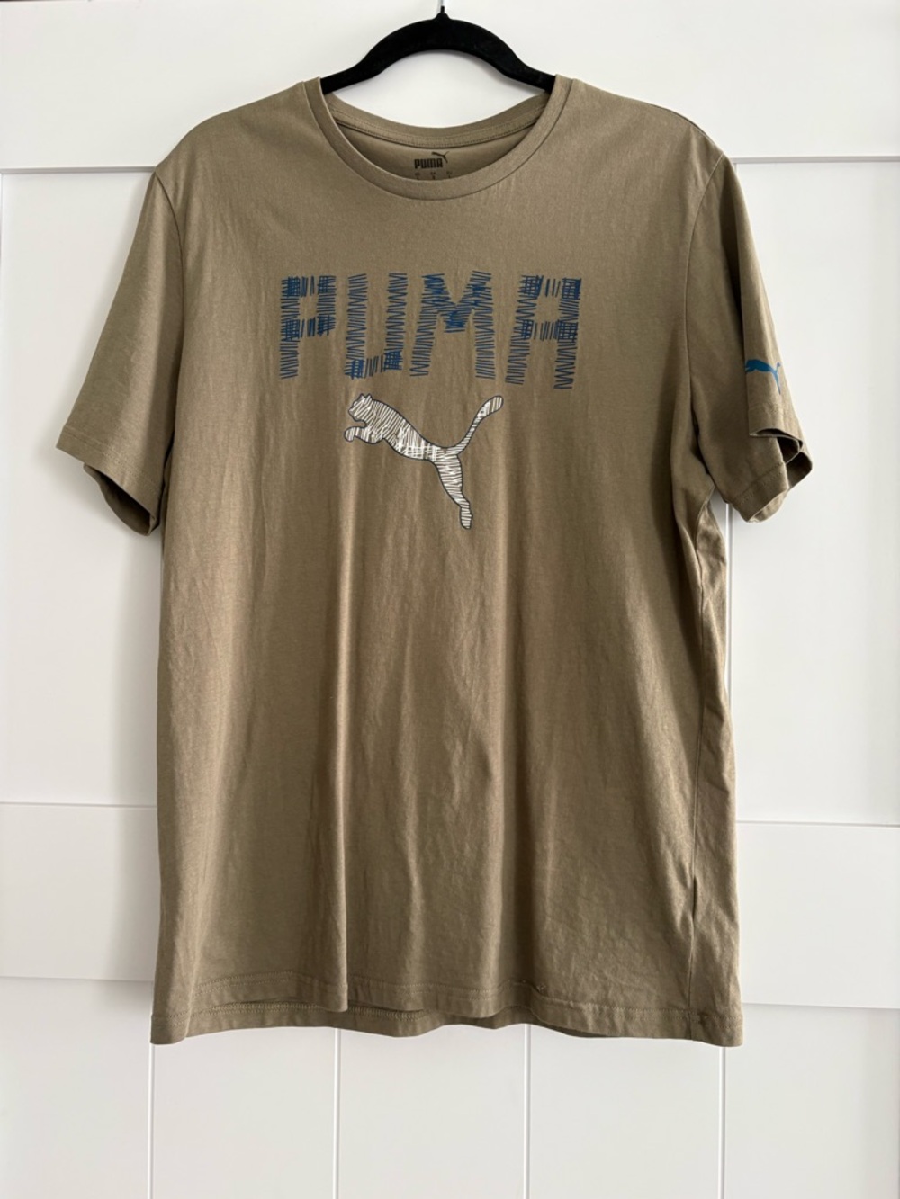 Puma Men’s Crewneck Sweater in Beige